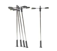 Yunhgft Ensemble de 5 Mini Lampadaires pour Usage Extérieur, Allées de Jardin, Cours, Jardins Féeriques et Chemins de Fer Miniatures, 6 Cm X 3.2 Cm