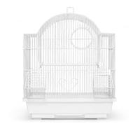 Yunhgft Gran Cage à en métal pour intérieur, volière à avec Accessoires complets, espacement 1 cm, Blanc, Blanc