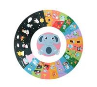 Yunhgft Jouet éducatif « Suivi du Temps » avec Un Animal de Dessin Animé pour Développer La Perception du Temps, La Motricité Fine, La Résolution de Problèmes