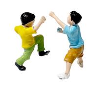 Yunhgft Miniature Figurine Maquette Mini Personnage Décor pour Diorama Modélisme Ferroviaire Accessoire Résine Peinture Réaliste Adapté pour Maison Apprentiss, Garçons Joueurs