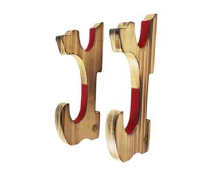 Yunhgft Présentoir Mural avec Porte-épée, Crochet pour Flûte en Bois, Support de Présentation en Matériau Carbonisé pour La Maison, Le Bureau, Un Café, Un Hôt, 2 Couches rembourrées