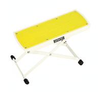 Yunhgft Repose-pied Pliant Tabouret Support Métal Ergonomique Compact Réglable Antidérapant pour Guitariste Pratique Concert Studio, Jaune+Blanc