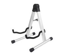 Yunhgft Support Guitare Stand Pliable Métal avec Pieds Antidérapants et Coussin Mousse pour Violoncelle Mandoline Ukulélé Banjo Adapté Aux Musiciens Écoles Pr, Aluminium Argent