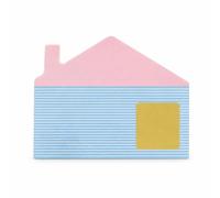 Yunhgft Tapis gamelle Chien, 40x60cm, pour Chat et Chien, en Terre diatomée, Rose, Maison Rose et Bleue avec fenêtre Jaune, 50 * 80cm