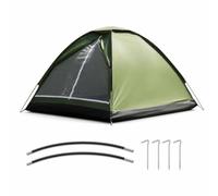 Yunhgft Tente Camping 2 Places ou 3 Personnes, en Polyester imperméable avec moustiquaire intégrée pour en Trois Saisons, Vert armée, Vert, 2x1.5M