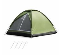 Yunhgft Tente Camping 2 Places ou 3 Personnes, en Polyester imperméable avec moustiquaire intégrée pour en Trois Saisons, Vert armée, Vert, 2x2M