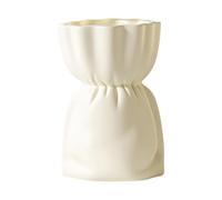 Yunhgft Vase de Table Design Polyvalent pour Branches Décoratives Récipient à Fleurs Décoratif Moderne Pot à Plantes Collection Ornementale Objet D, blanc laiteux, 14,5 cm x 12,5 cm x 22,5 cm