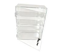 Yunhgft Vitrine En Acrylique avec Serrure, Organisateur Compact et Polyvalent pour Le Comptoir de Bureau, Souvenirs, Quatre Couches
