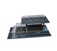Yunhgft Vitrine Voiture Modèle Support Présentoir Miniature Diorama Parking Garage avec Matériau Pvc Stable Adapté à L'Exposition Décoration de Bureau à La Ma, Style A