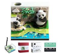 Yuning 2026 Calendrier 3D de Bureau,Calendrier de Bureau Créatif 3D Panda calendrier Hebdomadaire de bureau 2026,Bloc Note 3d D'art À Déchirer Papier Sculpture Memo Pad,Décoration d'intérieur Cadeau