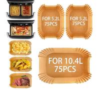 Yuning Airfryer Papier sulfurisé pour friteuse à air chaud Ninja Flex Drawer Dual Zone AF500EU 10,4 l, 225 pièces de papier sulfurisé pour friteuse à air chaud Ninja AF500EU AF500EUCP Cecotec 9000