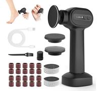 Yuning Rapeuse Pieds Électrique Puissante, 3 en 1 Râpe à Pieds Pédicure Electrique Lime pour Les Pieds et Ongles,6 Vitesses Réglables Kit Rappe Pieds Pédicure Verre Nano & 40 Tampons de Remplacement