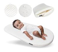 Yunioo matelas à langer pliable | matelas à langer | matelas universel pour panier à langer, moïse, landau et berceau | avec housse ultra-douce, déperlante et amovible | 74 x 38 cm
