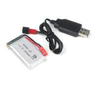 Yunique France 1 Pièce Batterie Quadcopter, Batterie Li-Po 3.7v 1800mah 25c Avec Prise Jst Et Câble De Charge Usb Pour Hélicoptère-Autre Multicolore