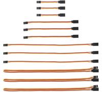 Yunique France 12 Pieces 3-Pin Servo Extension 26awg Futaba Jr Câble Mâle À Femelle Pour Avion Télécommandé 3 Pièces X Cm 7, 15, 30, 60-Yunique Green-Clean-Power Noir