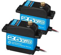 Yunique France 2pcs Rc Servo De Direction 25kg, 7.4v High Torque Digital Motor Avec Engrenages En Acier Inoxydable, Étanche, 180°-Autre Multicolore