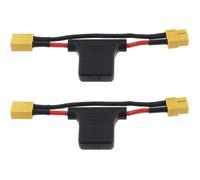 Yunique France 2pcs Xt60 Mâle À Xt60 Femelle Câble D?Extension Avec Fusible 30a 12awg Fil De Silicone Pour Vélos Électriques Drone-Autre Multicolore