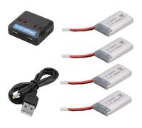 Yunique France 4 Pièces Lipo Batterie 3.7v, 600 Mah Pour Rc Drones Quadcopters Syma X5 X5c X5sc X5sw, Cheerson Cx-30w, Skytech M68-Autre Multicolore