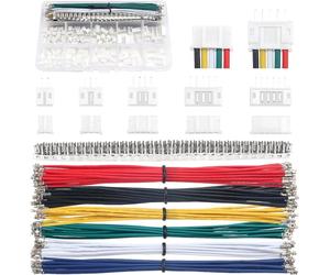 YUNIQUE FRANCE Lot de 420 kits de connecteur JST 1,5 mm : kit JST-PH 2/3/4/5/6 broches, connecteurs mâles et femelles, câbles 26 AWG pré-pressés et broches femelles doubles