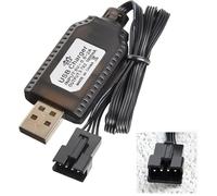Yunique France Usb Câble De Chargeur Rc Universel Avec Connecteur Sm-4p Pour Batterie Lipo 2s 7.4v Compatible Rc Voiture/Voiture/Avi-Autre Multicolore
