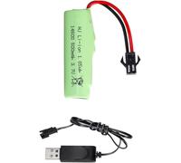 YUNIQUE GREEN-CLEAN-POWER - 1 batterie au lithium 3,7 V 500 mAh compatible avec voiture DE35 DE38 DE40 DE50 TB202 TB201 TM201 TM202 TC141 DE44 DE55 RC avec câble USB vert
