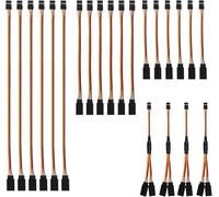 YUNIQUE GREEN-CLEAN-POWER 22Pcs JR Servo Rallonge 3 Broches 100/150/300mm + Y 1 à 2 Splitter Kit d'extension 22AWG pour RC Drone, Voiture, Hélicoptère et Modèle d'Avion