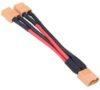 YUNIQUE GREEN-CLEAN-POWER - Adaptateur Câble XT60 14AWG | 1 Femelle à 2 Mâles pour Batteries RC | Idéal pour Tello, WLtoys 144001, Jaune Rouge Noir, Plastique