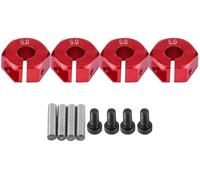 YUNIQUE GREEN-CLEAN-POWER Adaptateurs pour Moyeux de Roue Hexagonaux, 12 mm Universels pour Voitures HSP Sakura à l'Échelle 1/10 RC (4 Pièces) (5 mm - Rouge)