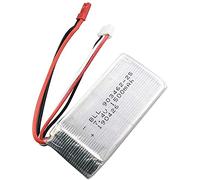 YUNIQUE GREEN-CLEAN-POWER - Batterie Lipo Rechargeable 7.4V 1500mAh | Compatible avec WLtoys V912 V262 A949V V913 L959 L979 Q212G | Efficacité Énergétique, 70X35X22-92 GR, Argent