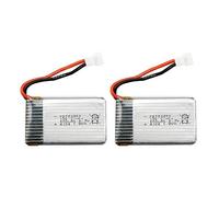 YUNIQUE GREEN-CLEAN-POWER - Batterie Lipo Ricaricabili 3.7V 500mAh per Rc Droni | Adatte per Syma X5, Cheerson CX-30W, Skytech M68 | 2 Pezzi, 45x25x9-16 GR, Silver