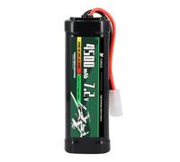 YUNIQUE GREEN-CLEAN-POWER - Batterie NiMH Rechargeable 7,2 V 4500 mAh avec raccord Tamiya et câble en Silicone - 6 cellules - Dimensions 137 x 45 x 25 mm - Puissance pour modèles RC