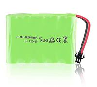 YUNIQUE GREEN-CLEAN-POWER - Batterie Rechargeable 6V Ni-MH 2400mAh | pour Télécommande de Voiture, Rc Rock Crawler | Dimensions 70X51X15 mm | Recharge Rapide, Vert