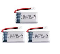 YUNIQUE GREEN-CLEAN-POWER - Batteries Lipo Rechargeables 3,7 V 500 mAh pour drones RC | Compatible avec Syma, Cheerson, Skytech, Wltoys | Pack de 3, 45 x 25 x 9 à 16 g, Silver