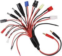 YUNIQUE GREEN-CLEAN-POWER - Câble Adaptateur de Chargeur RC 14 en 1 | Compatible avec Modélisme et Drones | Inclut Connecteurs JST, Deans, EC3, pour DJI Tello, Radiofly, Rouge, Plastique