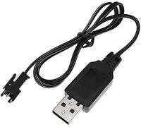 YUNIQUE GREEN-CLEAN-POWER - Câble de Charge USB SM-2P 250mAh pour Voitures RC, Ni-Mh 4.8V | Recharge Rapide, Jeu Plus de 18 Min | Adapté pour Drones, Voitures Radio, Noir, Plastique