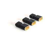YUNIQUE GREEN-CLEAN-POWER - Connecteur Adaptateur 3 pcs, XT60 Mâle à T-Plug Femelle, Sans Fil | Conversion Facile pour Drones, Stéréo et Autoradios | Léger et Compact, Noir Jaune Rouge, Plastique