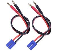 YUNIQUE GREEN-CLEAN-POWER - Connecteur Câble de Charge 2 Pièces EC5 Fiche 4.0mm | Convient pour Drones RC, Hélicoptère RC, Batterie Lipo 7.4 | Haute Flexibilité, Or, Polyester