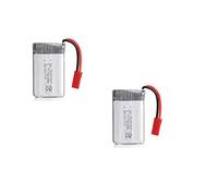 YUNIQUE GREEN-CLEAN-POWER - Ensemble de 2 Batteries 3.7V 750mAh 25C | Compatibles MJX X200 X300C X400 X500 X800 | Performances Durables, Argent | Dimensions : 45x24x8 mm - Poids : 16 Grammes