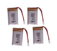 YUNIQUE GREEN-CLEAN-POWER - Ensemble de 4 Batteries Lipo 3.7V 600mAh pour Drones | Compatible avec Syma X5, X5C, Cheerson CX-30W, Wltoys F949 | Rechargeables, Haute Capacité, Argent