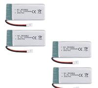 YUNIQUE GREEN-CLEAN-POWER - Ensemble de 4 Batteries LiPo Rechargeables 3.7V 1200mAh | Compatibles avec Les Drones RC Syma X5SC X5SW | Temps de Vol Prolongé 15 Min | Légères, Argent