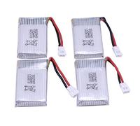 YUNIQUE GREEN-CLEAN-POWER - Ensemble de 4 Batteries LiPo Rechargeables 720mAh 3.7V | Compatible avec Les Drones Syma X5, Cheerson CX-30W, Skytech M68 | Dimensions : 45x25x10 mm - Poids : 17 g