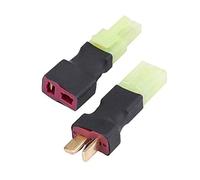 YUNIQUE GREEN-CLEAN-POWER - Ensemble de Connecteurs Mini Tamiya vers T-Plug | Adapté pour Alimentation autoradio JVC, WLtoys 144001, Batterie LiPo 300mAh | Haute résistance, Noir, Plastique