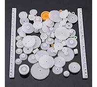 YUNIQUE GREEN-CLEAN-POWER - Kit de 75 Pièces d'Engrenages et Poulies de Rechange | pour Robotique, Drones, Voitures RC | Compatible avec Hélicoptère RC, 75 pièces, Plastique
