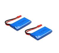 YUNIQUE GREEN-CLEAN-POWER - Pack de 2 Batteries Lipo 780mAh 3.7V pour Drones | Compatible avec Wltoys V636 V686 V686G V686K JJRC V686 | Longue Durée, Fournisseur Italien, 58 x 33,5 x 12 mm, Bleu