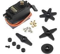 YUNIQUE GREEN-CLEAN-POWER - Servomoteur de Couple MG995 avec Poulie Métallique | Compatible avec Futaba, Hitec, Sanwa | sans Noyau, Engrenage Métallique | pour Voiture RC, Bateau, Hélicoptère, Noir