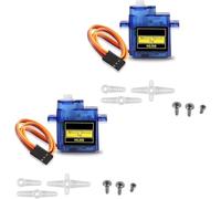 YUNIQUE GREEN-CLEAN-POWER - Servomoteur Micro 9G pour RC Hélicoptère, Avion, Bateau et Robot | Contrôle Précis | Compatible avec Arduino, Raspberry Pi | Pack 2 Pièces, Bleu, Plastique