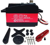 YUNIQUE GREEN-CLEAN-POWER - Servomoteur numérique DS5160 7.4V 60KG | Avec cames 18T pour robotique et modèles de voiture | 180 degrés de rotation, aluminium