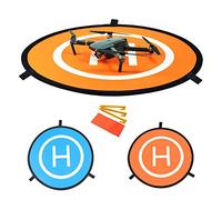 YUNIQUE GREEN-CLEAN-POWER - Tapis d'Atterrissage pour Drone 75cm Pliable et Imperméable | Visible dans l'Obscurité, Facile à Transporter | pour DJI Phantom, Inspire, Mavic PRO, 3Dr Solo, Plastique