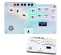 Yunir Aracade Fight Stick, Clavier Fighting Box avec Commutateurs Cheery MX, pour PC, pour pour pour SteamDeck, pour MiSTerFPGA, pour Android, etc.