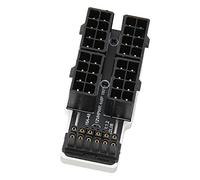 Yunir Carte Adaptateur d'alimentation GPU, 4x8P vers 12VHPWR ATX3.0 PCIe 5.0 12P + 4P, Connecteur GPU PCIe à Angle 180°, Carte Adaptateur d'alimentation pour Carte Graphique de Bureau